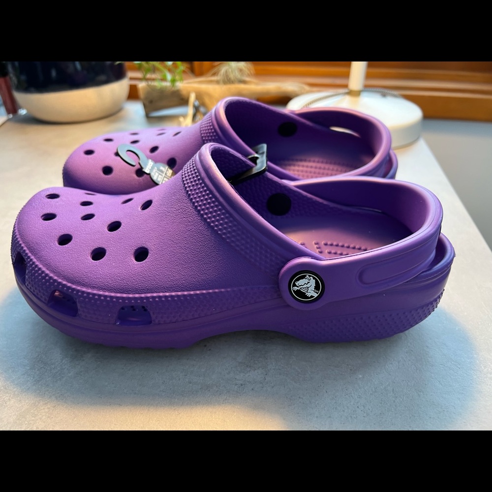Crocs, size 8, purple, brand new, never worn